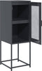 vidaXL - Dressoir - 36x39x107 - cm - koudgewalst - staal - antracietkleurig