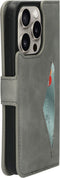 Mobiparts iPhone 15 Pro - Classic Wallet Case - Ruimte voor pasjes - Granite Grey