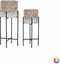 Plantenbakkenset DKD Home Decor Versleten 32,5 x 32,5 x 76,5 cm Metaal (2 Stuks)