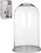 Mica Decorations Hella Glazen Stolp - H38 x Ø23 cm - Transparant, Wit