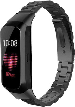 imoshion Bandje met Horlogeband inkorter - Geschikt voor Samsung Galaxy Fit - imoshion Stalen band zonder installatiehulp - Zwart