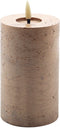 led kaars metallic champagne 12,5x7,5cm