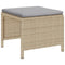 vidaXL - 6-delige - ligbed - set - met - kussens - - - Beige - Poly - Rattan