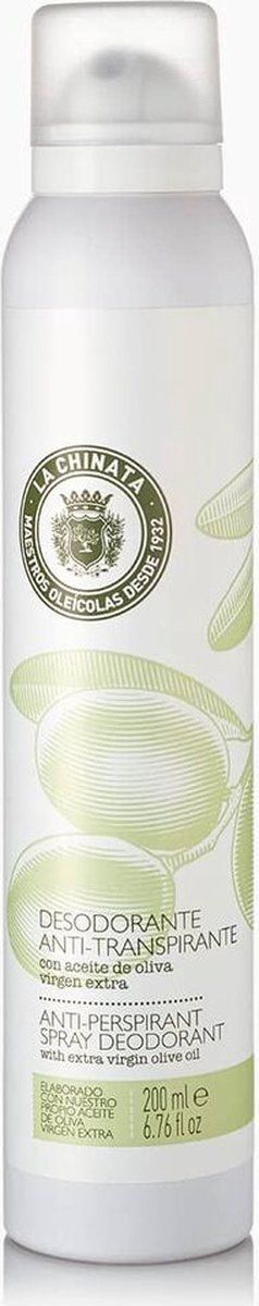 La Chinata Anti-transpirant Deodorant Spray - olijfolie - hydrateert en voedt - zachte en frisse oksels 200ml