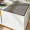 SoBuy FSR117-W - Schoenenbank - Gevoerde zitting met 2 deuren - Wit 90x34x46 cm