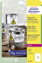 Avery Zweckform L4775-8 - Folie-etiketten 210 x 297 mm - Weersbestendig en permanent hechtend - Wit (8 stuks)