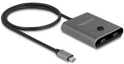 Delock 11500 - USB Type-C ™ schakelaar - 8K resolutie 10 Gbps - Grijs