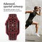 imoshion Sport⁺ bandje - Geschikt voor Apple Watch 1, 2, 3, 4, 5, 6, 7, 8, 9, 10 (42 mm), SE - 38/40/41 mm - Wine Red & Black - M/L