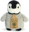 Aurora Eco Nation pluche knuffeldier Pinguin kuiken - grijs - 13 cm - Artic thema speelgoed dieren