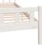 vidaXL - Bedframe - massief - hout - wit - 200x200 - cm