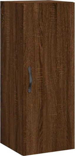vidaXL - Wandkast - 34,5x34x90 - cm - bewerkt - hout - bruin - eikenkleur