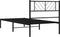 vidaXL - Bedframe - met - hoofdbord - metaal - zwart - 80x200 - cm