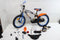 Hot Wheels Kinderfiets - 16 inch - Handrem en terugtraprem - Zwart Oranje Blauw + gratis 5 pack auto