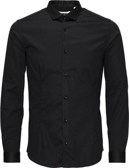 JACK&JONES JJPRPARMA SHIRT L/S NOOS - Overhemd - Super slim fit - Zwart