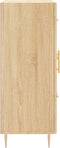 vidaXL - Dressoir - 69,5x34x90 - cm - bewerkt - hout - sonoma - eikenkleurig