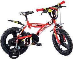 Dino Pro Cross - Kinderfiets 16 Inch - van 4-6 Jaar - met Zijwieltjes - Jongensfiets Rood