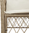 vidaXL - Tuinstoelen - 2 - st - met - kussens - poly - rattan - beige