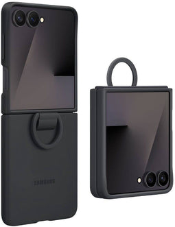 Samsung Galaxy Z Flip 7 - Ring Case - Siliconen - Zwart