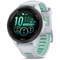 Garmin Forerunner 265S 42 mm wit/zwart met een wit/groene siliconen polsband