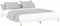 vidaXL - Bedframe - bewerkt - hout - hoogglans - wit - 200x200 - cm