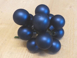 Kerstballetjes glasballetjes donkerblauw mat