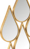 J-Line spiegel Druppels - glas - goud