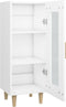 vidaXL - Dressoir - 34,5x34x90 - cm - bewerkt - hout - wit