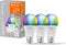 LEDVANCE Slimme LED lamp met WiFi technologie, E27-basis matte optiek ,RGBW-kleuren veranderbaar, lichtkleur veranderbaar (27-K-65-K), 8-6 Lumen, substituut voor 6-W-verlichtingsmiddel, 3-Pak