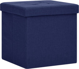 vidaXL - Opbergkruk - inklapbaar - kunstlinnen - blauw