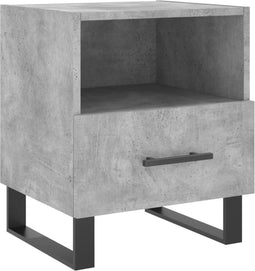 vidaXL - Nachtkastje - 40x35x47,5 - cm - bewerkt - hout - betongrijs