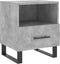 vidaXL - Nachtkastje - 40x35x47,5 - cm - bewerkt - hout - betongrijs