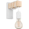 EGLO Townshend - Wandlamp - H 21,5 cm - E27 - Hout - Wit/Bruin