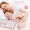 Wireless Keyboard and Mouse, Ergonomic Wireless Keyboard and Mouse, Spanish QWERTY, Full Size with N
