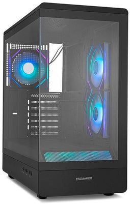 Nox Hummer Signal - ATX Semi-toren doos - Gehard glas - Zwart