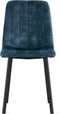 Refurna - Eetkamerstoel Minsk Velvet Petrol Set van 2