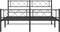 vidaXL - Bedframe - met - voetbord - zonder - matras - metaal - zwart - 160x200 - cm