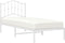 vidaXL - Bedframe - met - hoofdbord - metaal - wit - 90x190 - cm