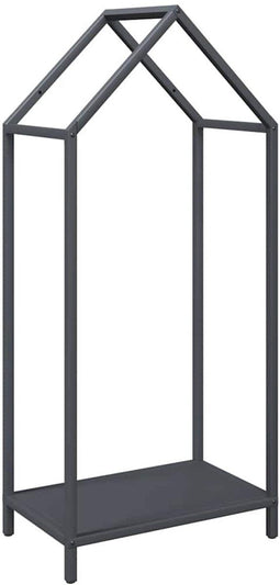 vidaXL - Brandhoutrek - 40x25x90 - cm - koudgewalst - staal - antracietkleurig