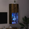 vidaXL - TV-kast - met - LED-verlichting - Oud - Hout - 40,5x30x102 - cm