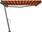 vidaXL - Luifel - vrijstaand - handmatig - uittrekbaar - 400x300 - cm - oranje - bruin
