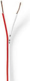Speaker-Kabel - 2x 0.75 mm² - CCA - 100.0 m - Rond - PVC - Wit - Folieverpakking