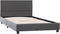 vidaXL Bedframe - Kunstleer - Hoofdbord - Grijs - 100x200 cm