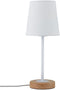 Paulmann Stellan - LED-tafellamp - Hout Textiel Metaal - Wit