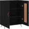 vidaXL - Dressoir - 69,5x34x90 - cm - bewerkt - hout - zwart