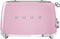 Smeg TSF03PKEU - Broodrooster - 4 brede sleuven 2000 W - Roze