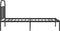 vidaXL - Bedframe - met - hoofdbord - metaal - zwart - 107x203 - cm