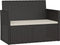 vidaXL - Tuinbank - met - kussens - 105 - cm - poly - rattan - zwart