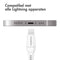 imoshion - Lightning naar USB A Kabel - 0,5 meter - Gevlochten textiel - Wit
