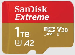 Sandisk Extreme microSDXC UHS-I (2024) - 1TB - Leessnelheid 170 MB/s - Schrijfsnelheid 80 MB/s