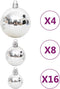 vidaXL - 108-delige - Kerstballenset - zilver - en - wit